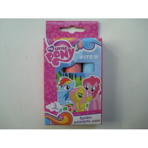 Мелки разноцветные для досок Jumbo Little Pony средние в наборе 3 шт